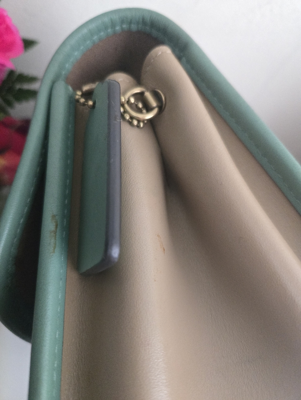 GUC Coach Parker Soft Colorblock Turnlock Leather Shoulder Bag - Picture 10 of 15